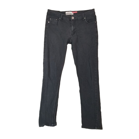 Kayden K. Jeans men's 34x32 skinny straight black stretch denim pants - Picture 1 of 12